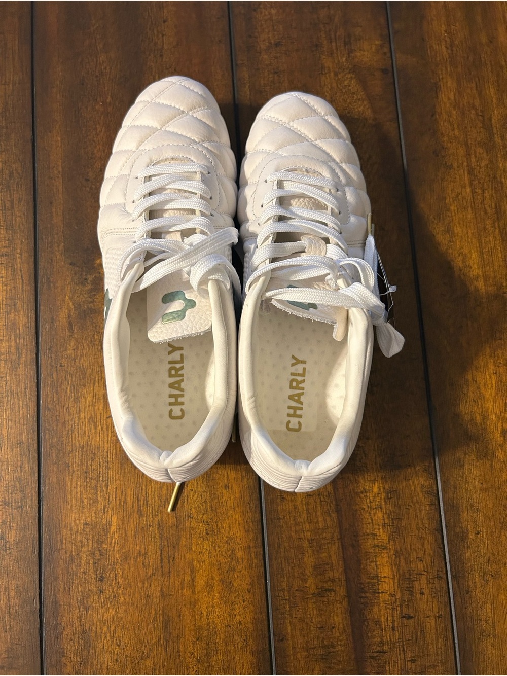 Charly Men's White Legendario 2.0 LT FG Soccer Cleats
